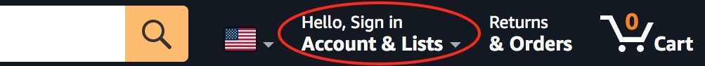 Amazon's sign in button
